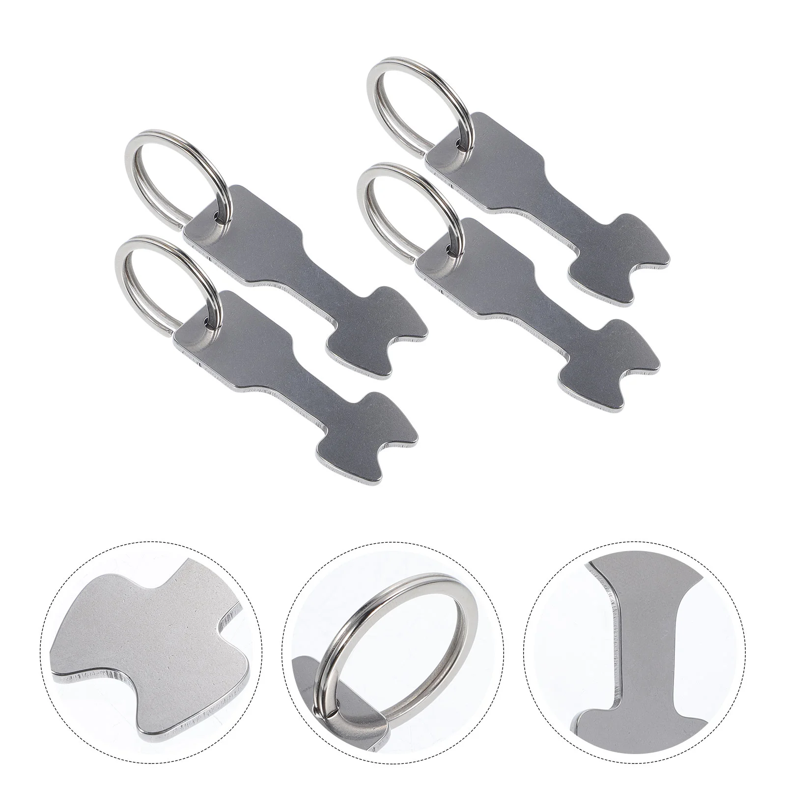 

4 Pcs Convenient Shopping Token Removable Trolley Token Trolley Token Key Rings for Shopping Supermarket Trolley
