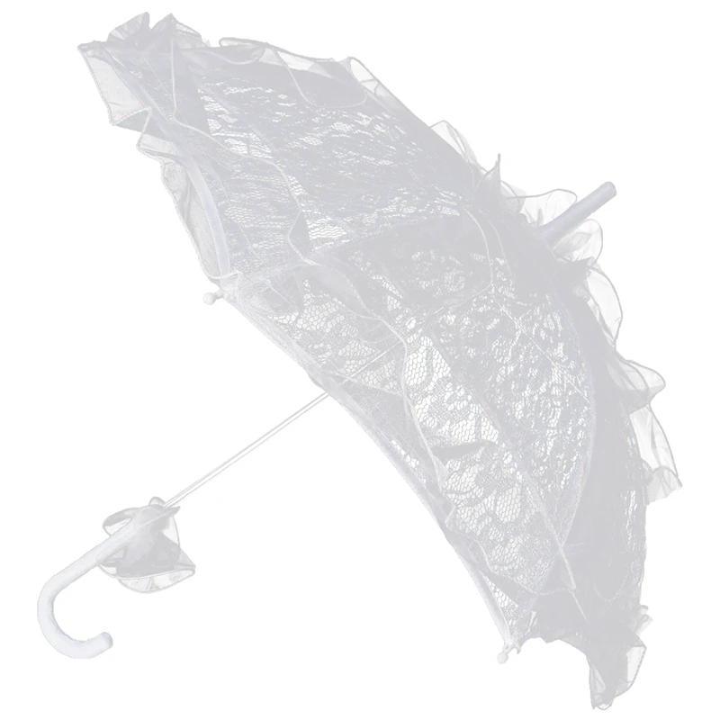 

4X Bud Silk Lace Wedding Shooting Parasol