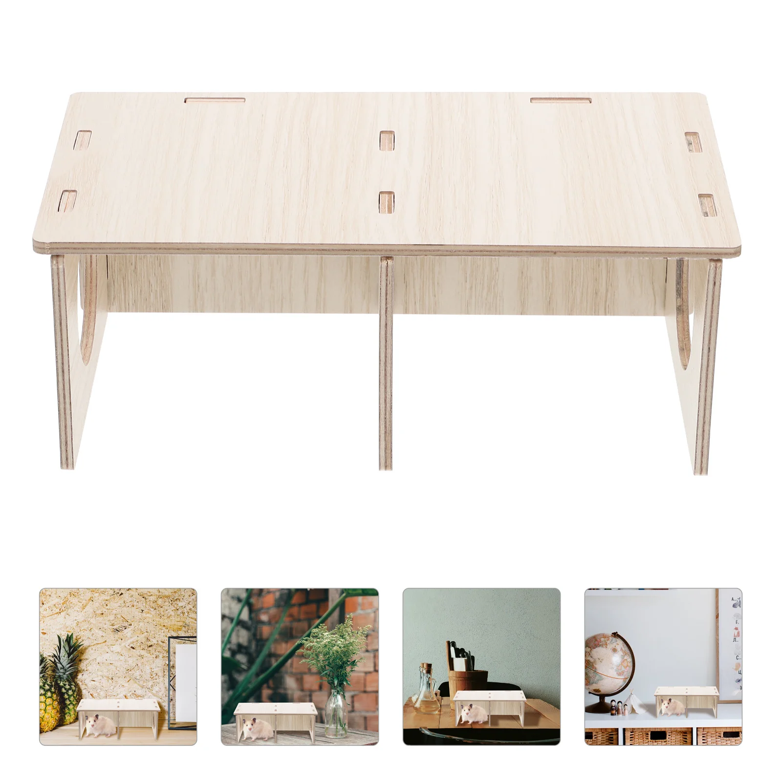 Хомяк из цельного дерева игрушечный домик животное морская свинка скрывающая