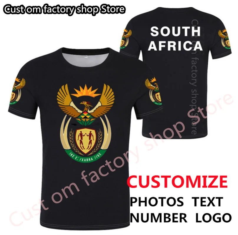 

South Africa 3D Custom Men Sport tshirts Print DIY Afrika Emblem Tee Shirts za homme Shirt Country African ZA tee shirt Jersey