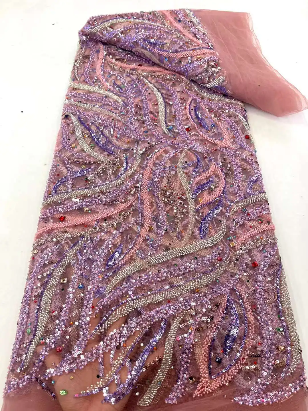 

Роскошная африканская кружевная ткань с блестками, высококачественные бусины для жениха, нигерийская Свадебная вышивка, французская Тюлевая кружевная ткань