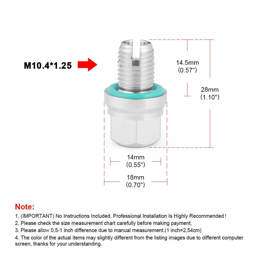 

Негабаритная пробка для слива масла Piggyback M10.4/M12.1/M14.1/M16.1/M18.1 Самонарезной комплект для ремонта резьбы масляного поддона из нержавеющей стали с уплотнительным кольцом
