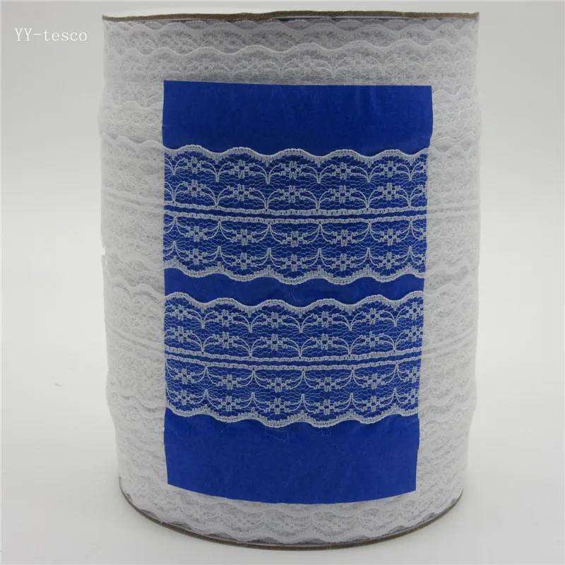 

Wholesale White 300 Yards/Roll Beautiful Lace Ribbon Tape 45mm Lace Trim DIY Embroidered Sewing Decoration african lace fabric