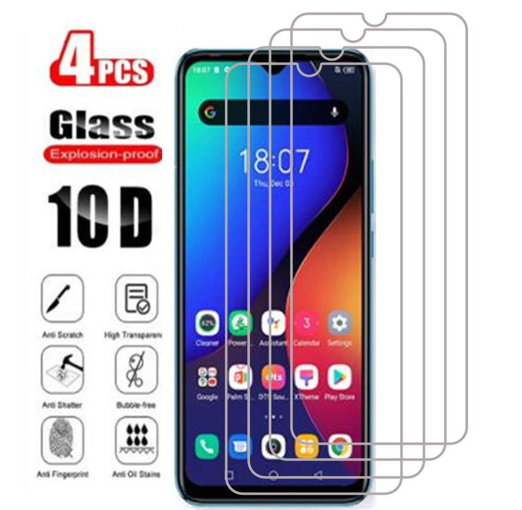 

4PCS 9H HD Tempered Glass For Infinix Hot 10 Play Helio G25 G35 6.82" X688C X688B Phone Screen Protector Protection Cover Film