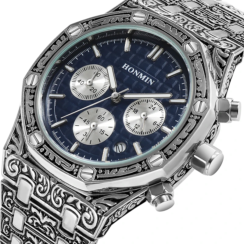 

Vintage Men's Watch Classic Luminous Stainless Steel Strap Quartz Watch High Quality Luxury Waterproof