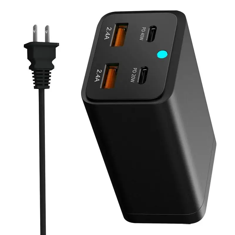 

80W GaN Charger Quick Charge Type C PD USB Charger Power Adapter 4 Port Wall Fast Charger For IPhone 13 12 For Xiaomi Laptop