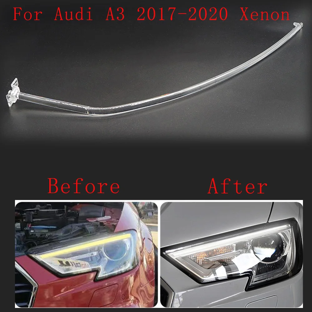 

Для Audi A3 2017-2020 автомобильные ксеноновые фары DRL направляющая пластина дневного света светодиодные трубки совершенно новые