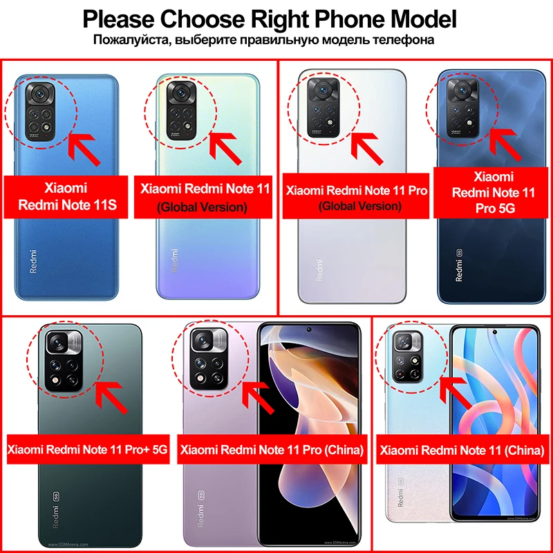 Чехол для Xiaomi Redmi Note 12S 12R 11 11T 11S 10 10S 9 8 8T Pro Plus
