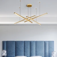 modern minimalist strip design hanging led chandelier nordic living room dining room interior decoration ceiling lamp lamps