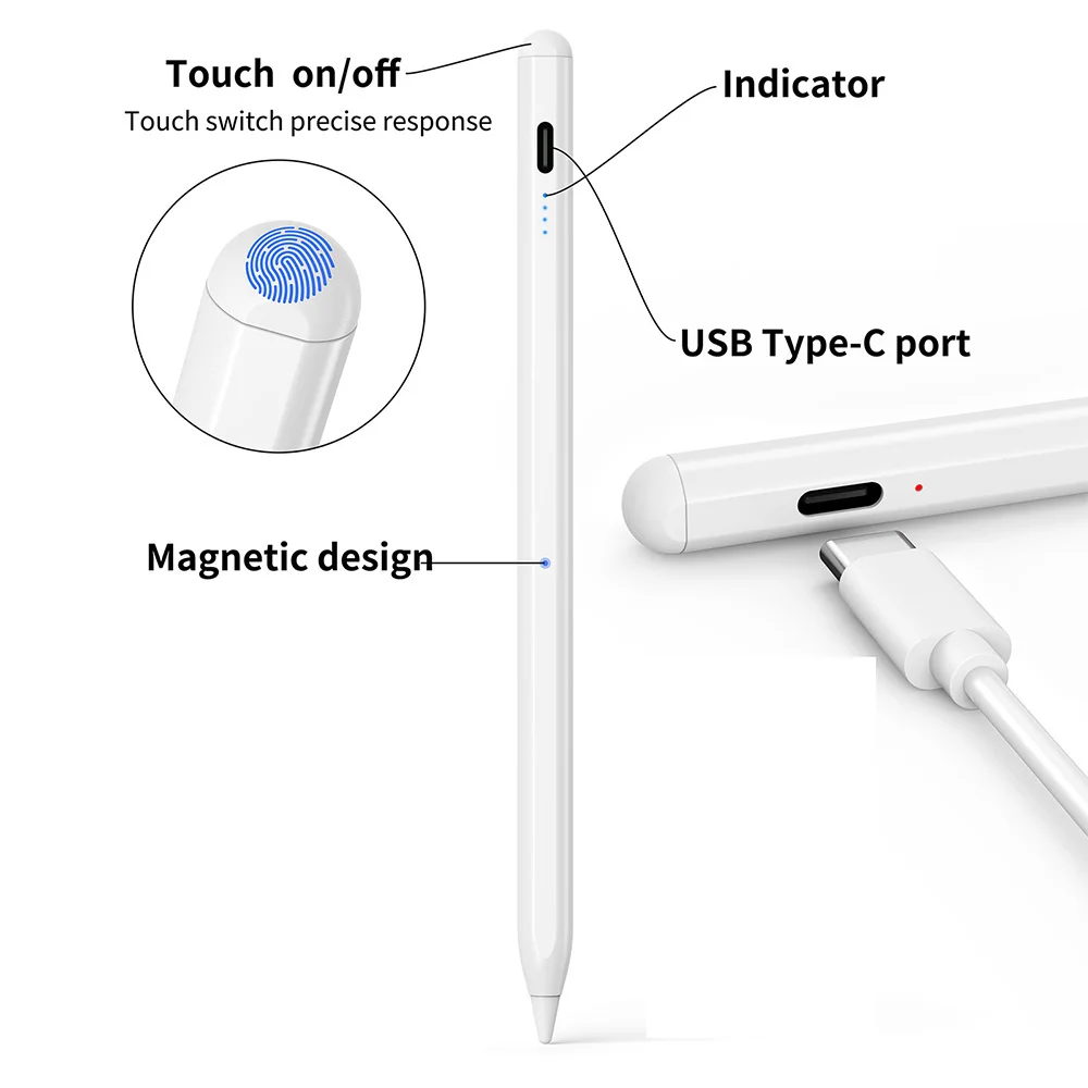 Стилус для Apple Pencil iPad аксессуары 2022 2021 2020 2019 2018 Pro Air Mini Power стилус дисплея