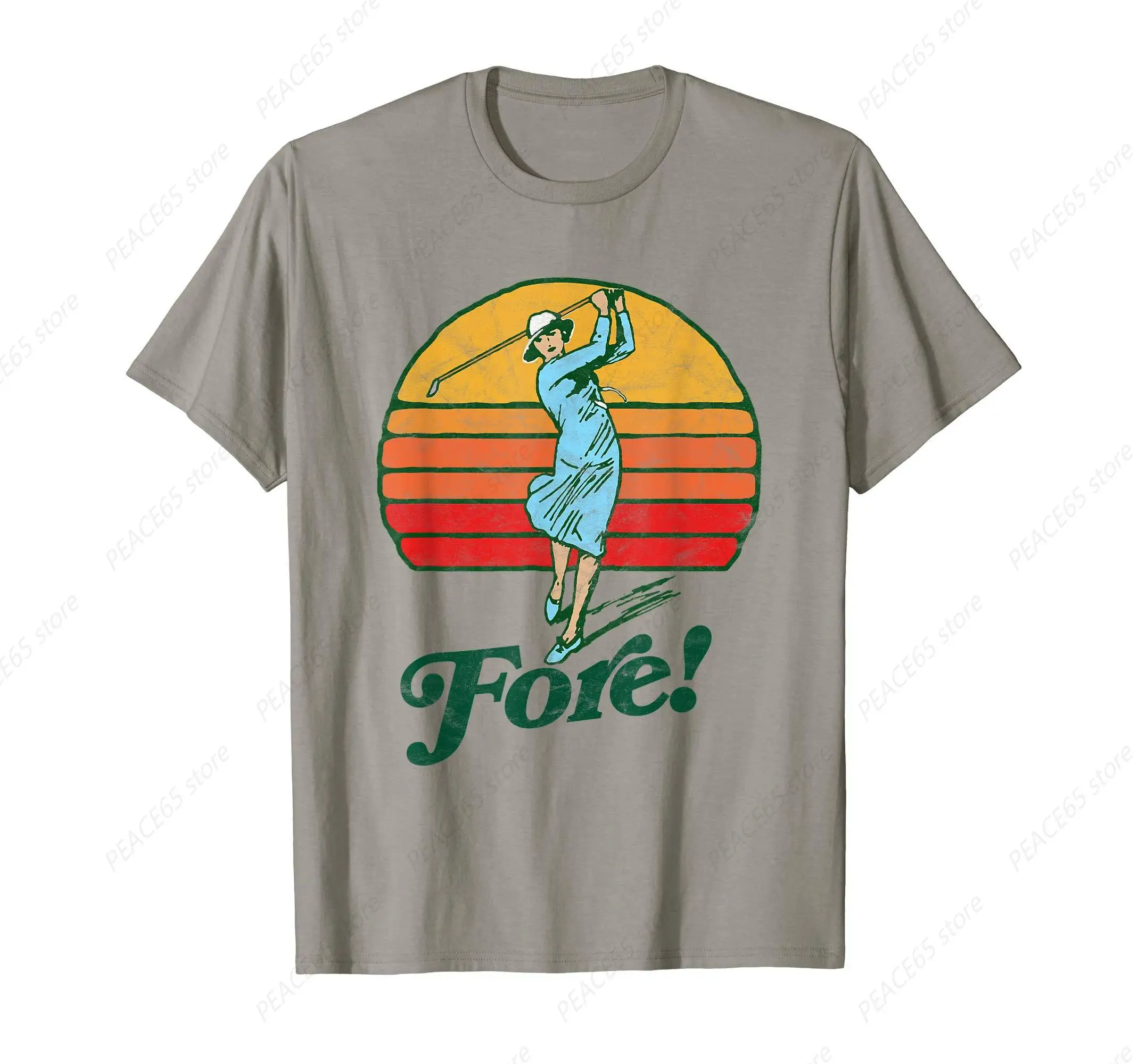 Женская Винтажная футболка с коротким рукавом и графическим принтом