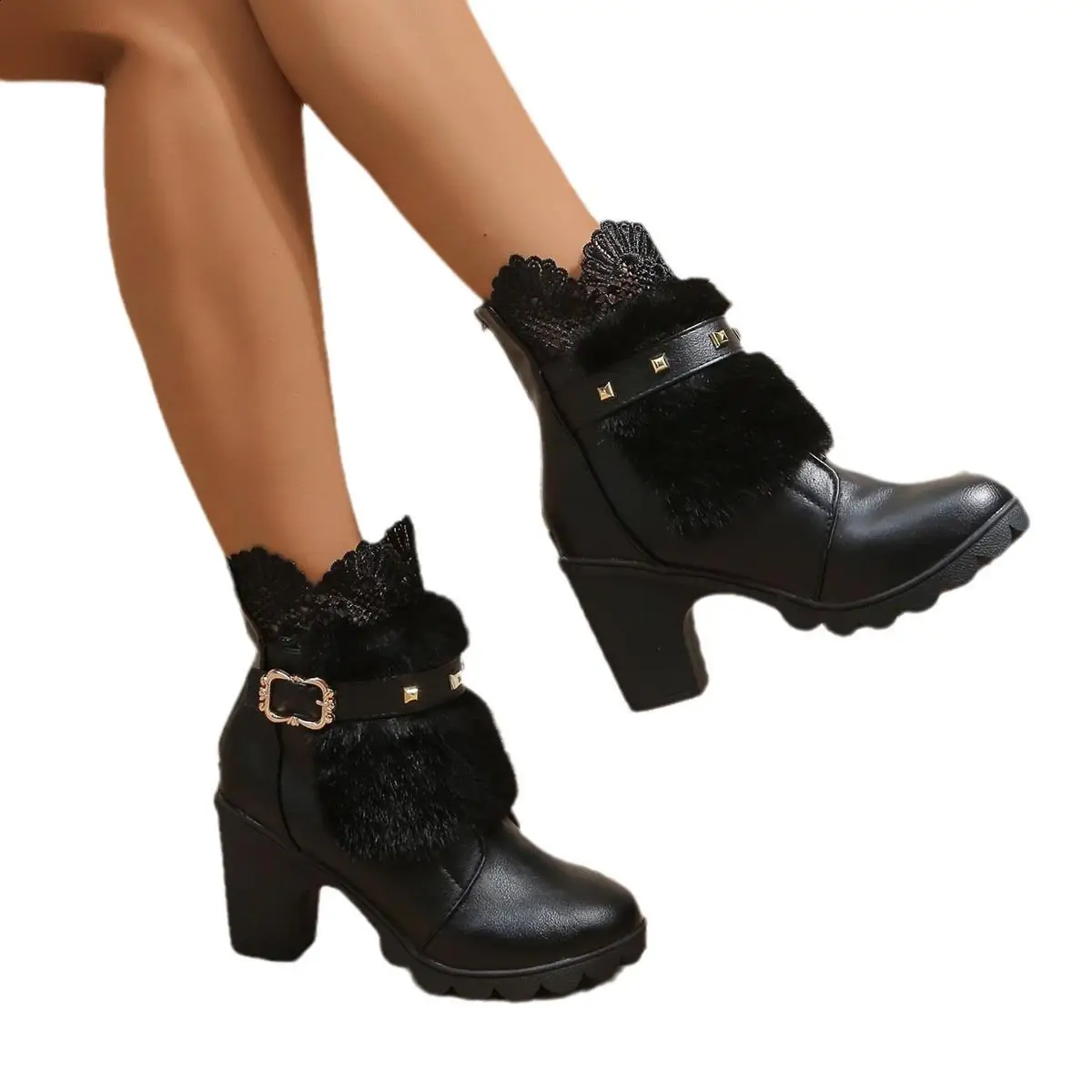 Женские резиновые сапоги с молнией сзади. Женская обувь. Сапоги на молнии. зимняя