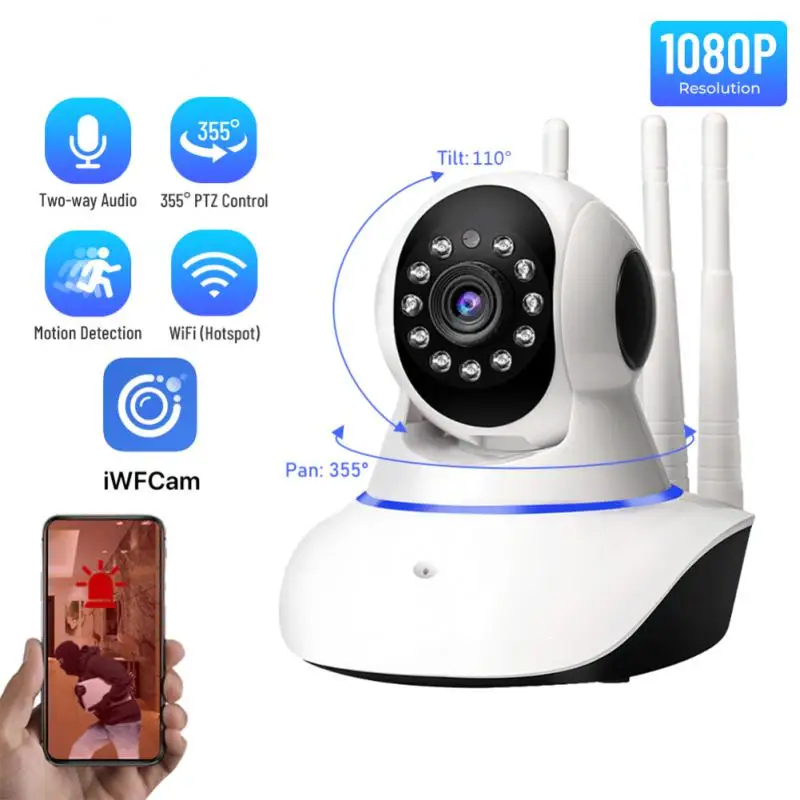 

Камера видеонаблюдения 360 P с Wi-Fi, ИК-подсветкой и функцией ночного видения