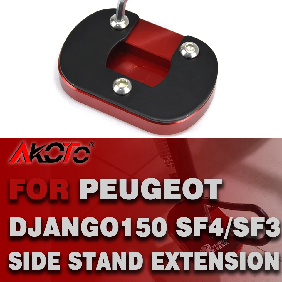 

For Peugeot Django150 Django 150i Speedfight Sf4 Sf3 Motorcycle Kickstand Foot Side Stand Enlarge Extension Pad Support Plate