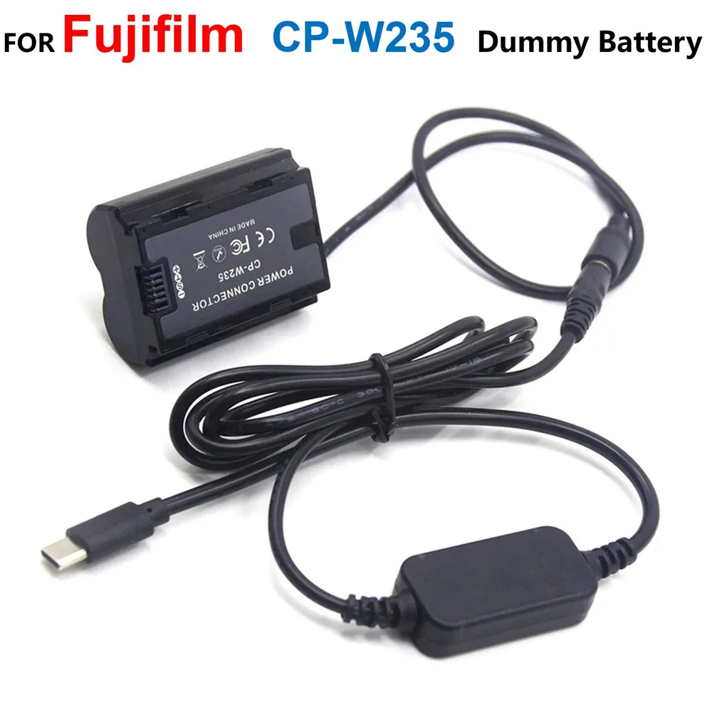 CP-W235 Переходник постоянного тока NP-W235 Батарея-пустышка + USB-кабель Power Bank Type-C для Fujifilm X-T4 XT4 X-H2S GFX50SII GFX100S Camrea