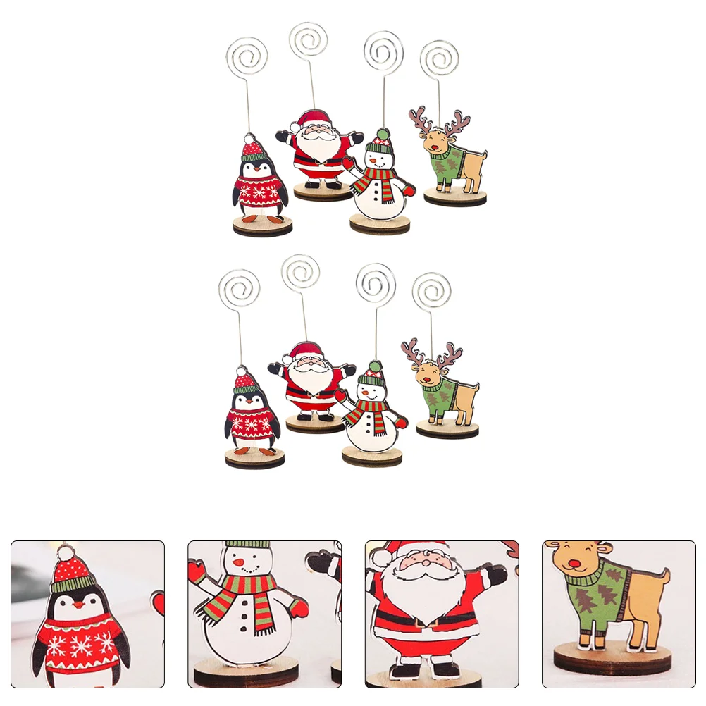 

Holder Tablestand Holders Christmas Clip Place Photo Name Picture Memo Numberornament Desktop Wirenote Paper Decoration Mini