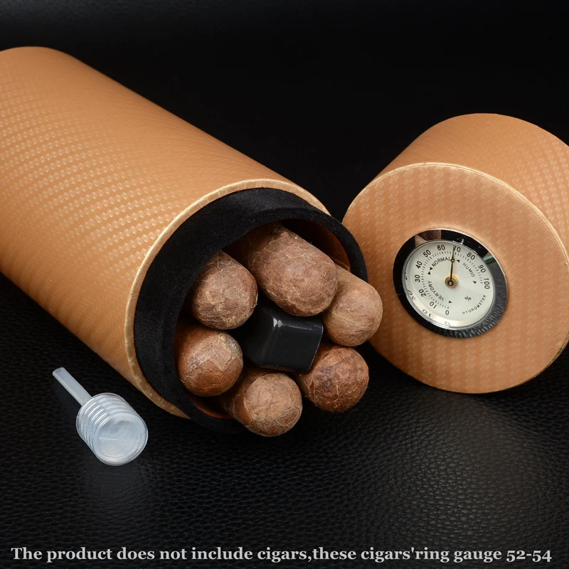 Подставка для сигар из углеродного волокна супер круглая туба с увлажнителем