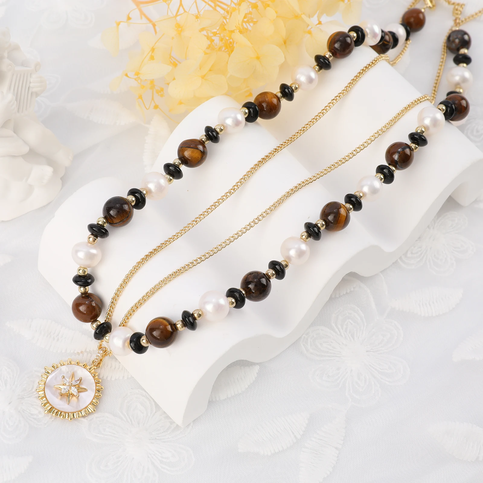

Makersland Luxury Pearl Woman Necklace Fashion Jewelry Accessories for Ladies Wholesale Jewellery Beads Necklace for Women Girls