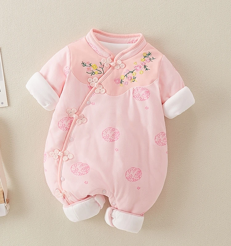 Одежда для новорожденных осенне-зимний тонкий хлопковый комбинезон маленьких