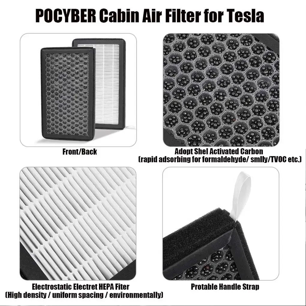 

2 Pieces Air Filter Replaced Part Car Supplies Filtering Device Long-lasting