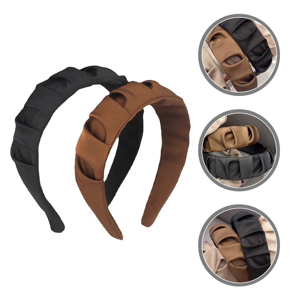 

2pcs Simple Hairbands Cloth Wide Headband Fashion Women Hair Accessories