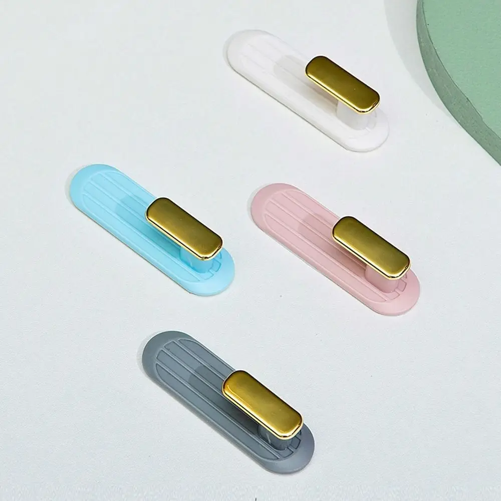 1/4 шт. Многофункциональный пластиковый настенный дверной крючок не пробиваемый