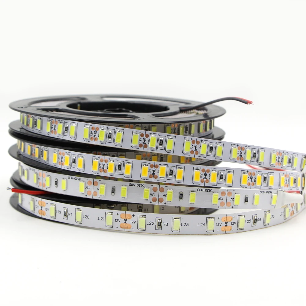 

Гибкая СВЕТОДИОДНАЯ лента SMD 120, 12 В постоянного тока, 5 м, 5630 светодисветодиодный, s/M, белый/теплый белый/натуральный белый, IP20 IP65, ширина 10 мм, ...