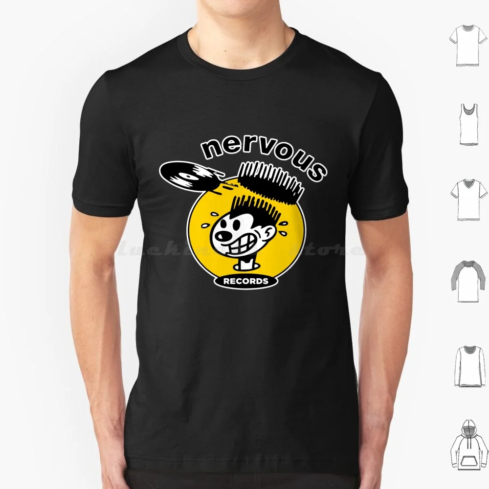 Nervous Records Logo-Hip Hop House Music Label T Shirt 6Xl Cotton Cool Tee Nervous Records Hip Hop House Music Rap Old School
