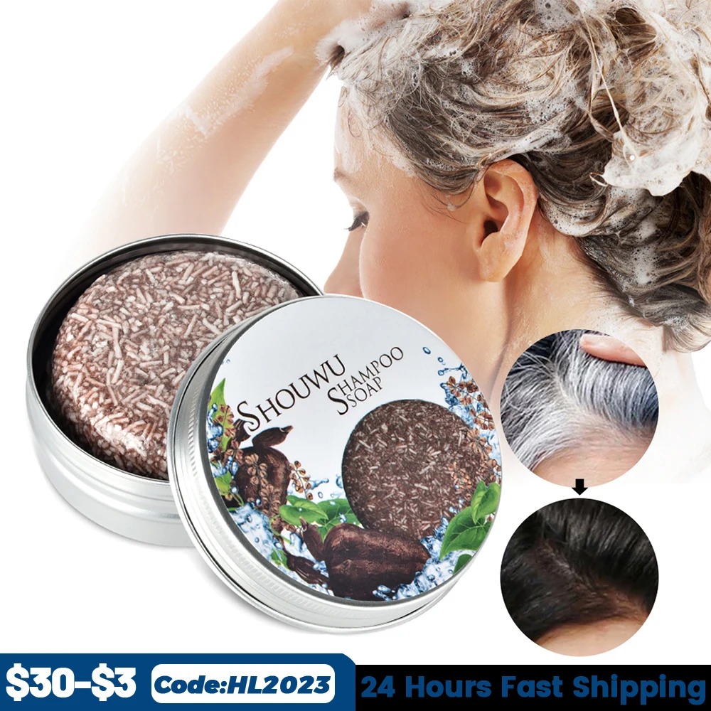 

Polygonum Essence Hair Darkening Shampoo Bar Soap Natural Organic Mild Formula Hair Shampoo Gray Hair Reverse Hair Cleansing