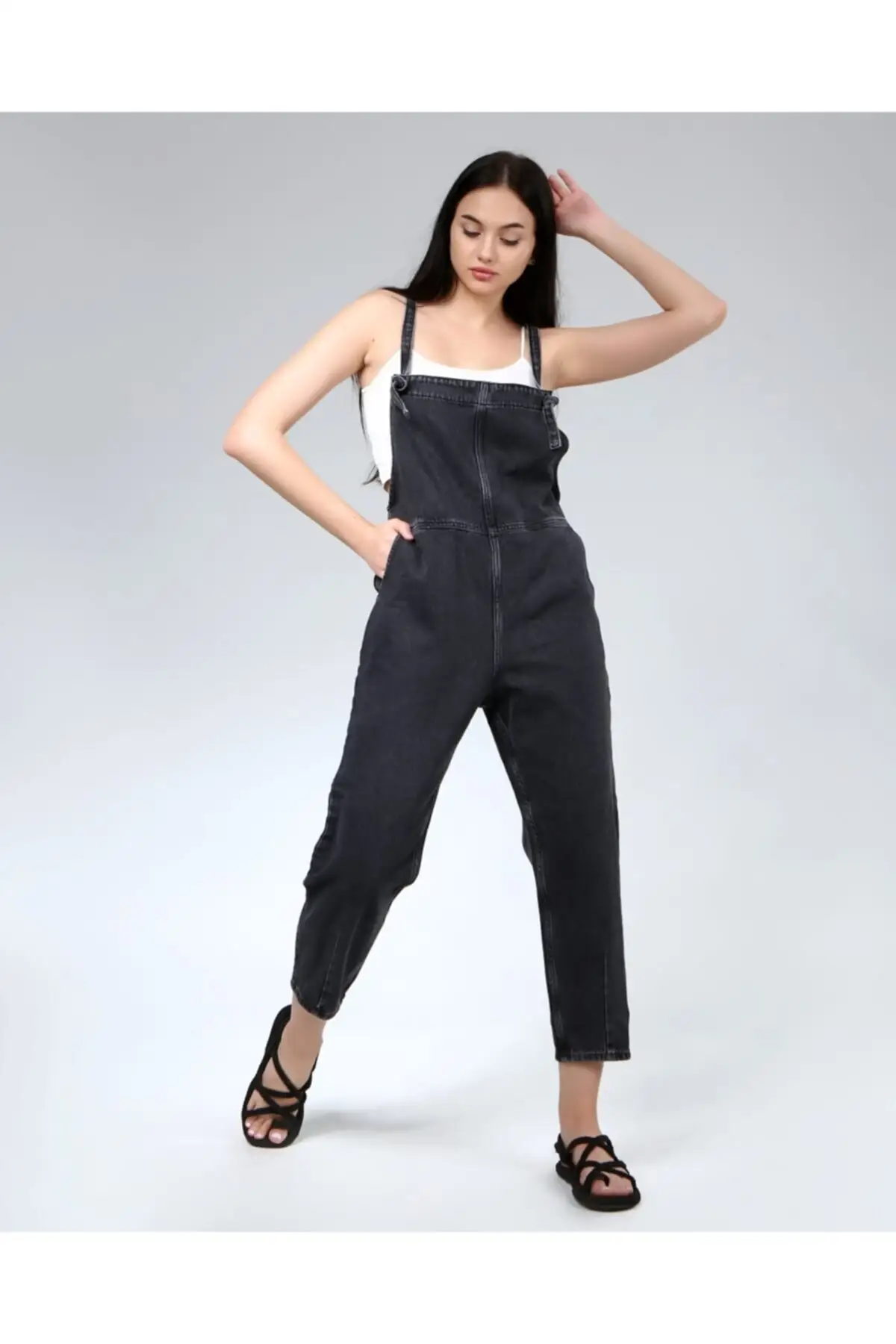 

Women's Overalls Black Jean Style Hot Casual Sleeveless Loose Baggy Trousers Jumpsuit Jumpsuit Pants Romper Jumpsuit Jumpsuit