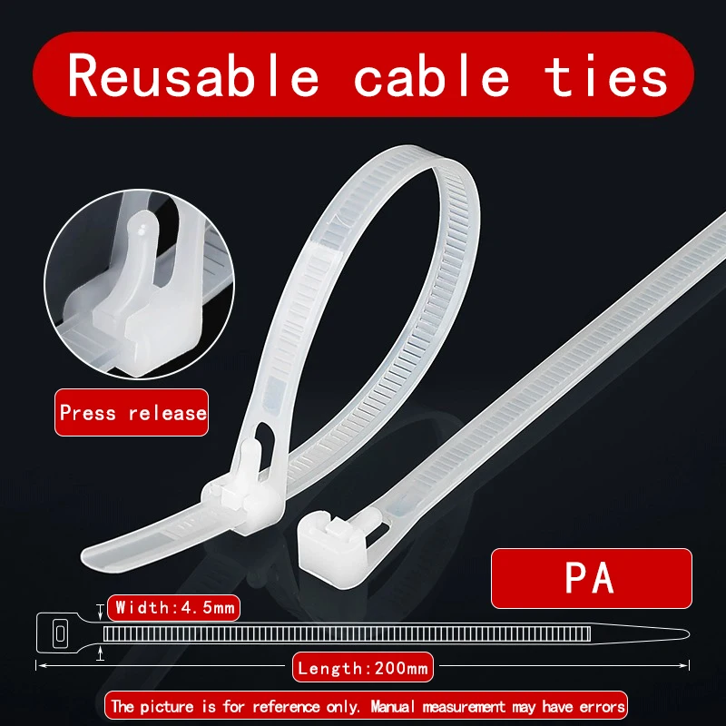 

Съемные кабельные стяжки из нейлона 50/100 шт.