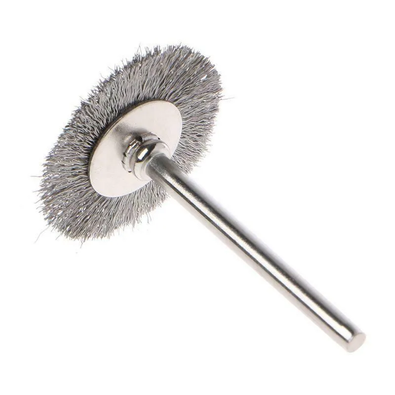 Brushes Stainless Steel Mounted Wire Wheel Mandrel Set For Mini Drill Dremel Polishing Dremel Accessories