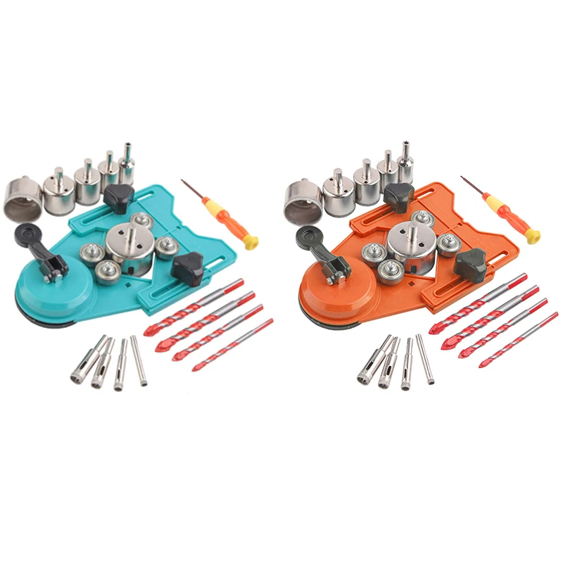 

Ceramic Tile Drill Base Diamond Coated Hole Saw Positioner Glass Set