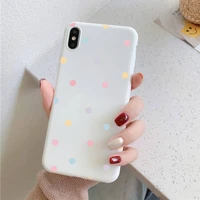 polka dot love heart phone case for iphone 11 12 13 mini pro xs max 8 7 6 6s plus x xr solid candy color case