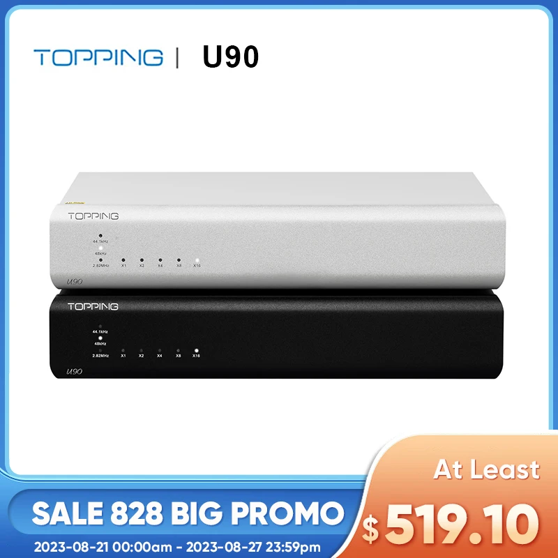 

TOPPING U90 USB Bridge PCM768kHz 32Bit Native DSD512 High Res USB Interface with Multiple Outputs