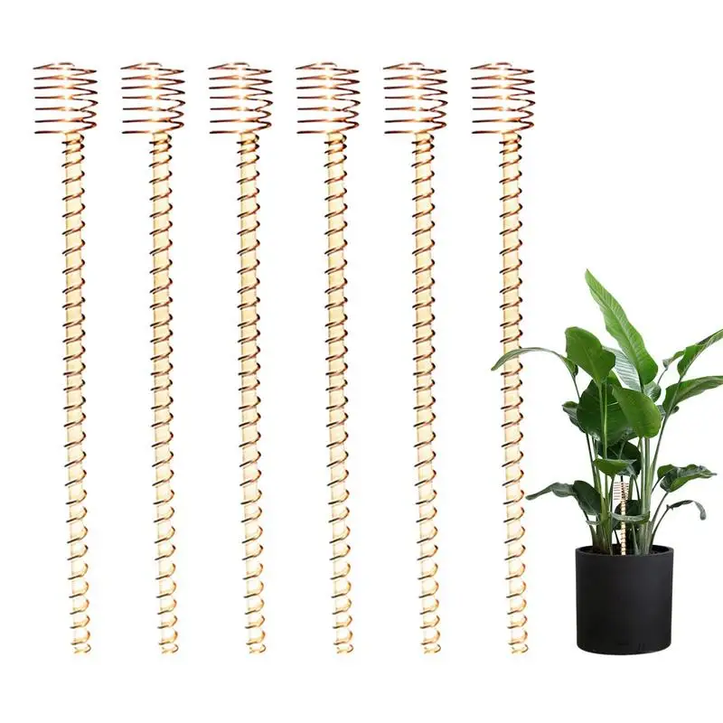 

Electro Culture Gardening Copper Plant Stakes For Indoor And Outdoor Plants 6 PCS Garden Stakes Natural Wood Wrapped Plant