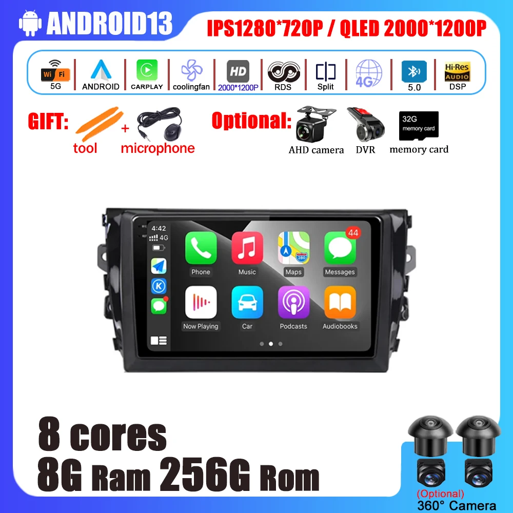

Android 13 Screen For Car For ZOTYE T600 Stereo Multimedia Video Audio Player Navigation GPS BT 2Din DVD