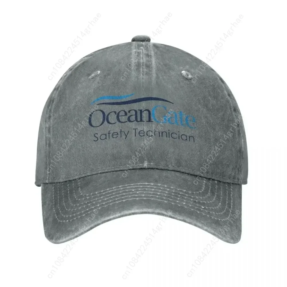 Фото Винтажная бейсболка OceanGate Safety Technician, унисекс, с эффектом потертости, для активного отдыха, всесезонная, для путешествий №4