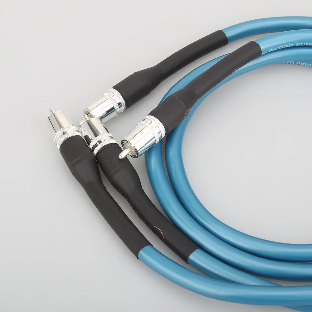 High Qaulity Pair hexlink golden 5-C rca INTERCONNECT CABLE RCA Analogue Cable For HIFI CD AMP