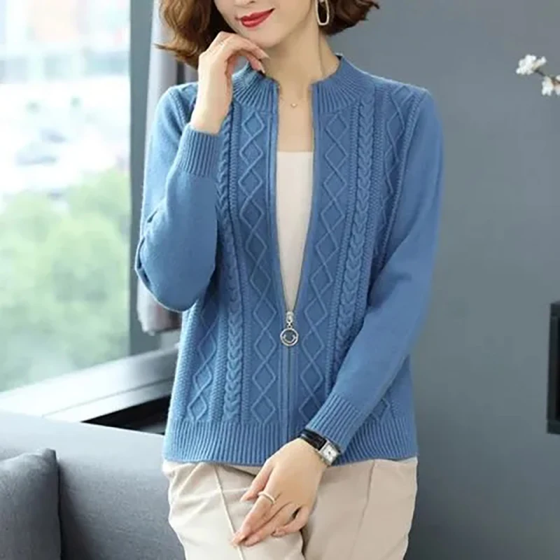 Корейский модный однотонный Повседневный трикотажный свитер в клетку с