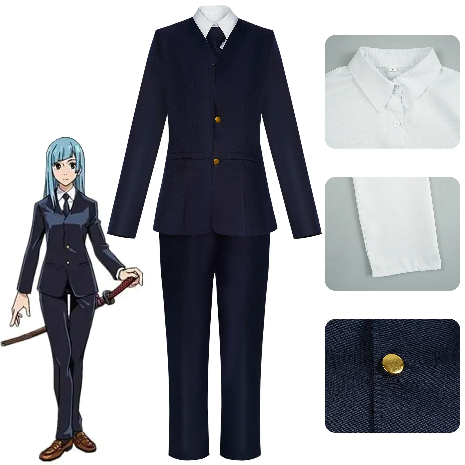Miwa Kasumi Cosplay Anime JJK Adult womens Shirt Pants Girls cosplay costume High School Halloween Uniform Full Set