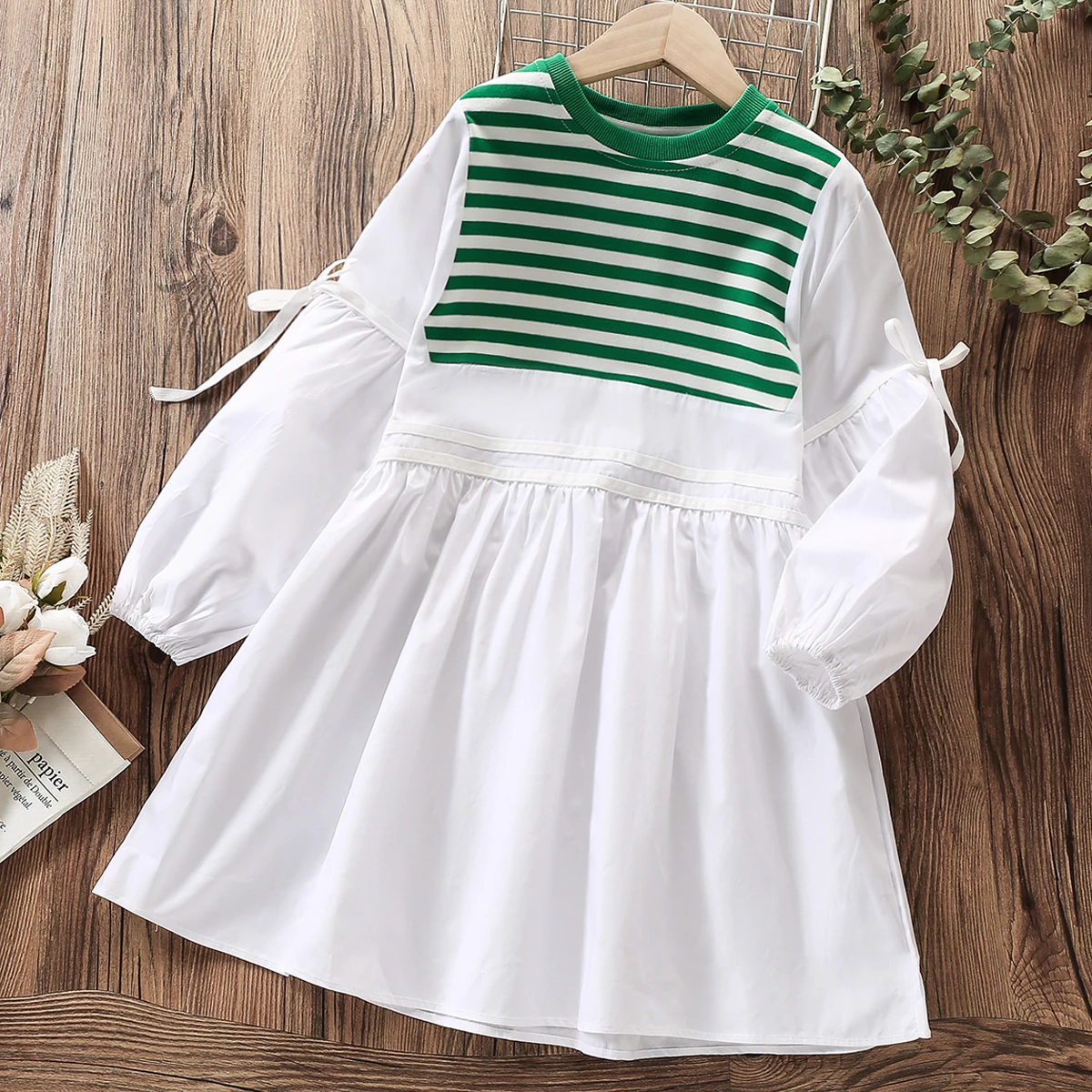 

Kids White Dresses for Girls Outfits School Baby Clothes Teenagers Party Dress Children Costumes Spring Autumn 4 6 8 10 12 Years