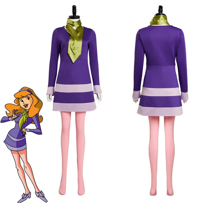 

Scooby Cosplay Doo Where Are You Daphne Blake Cosplay Costume Dress Outfits Halloween Carnival Suit