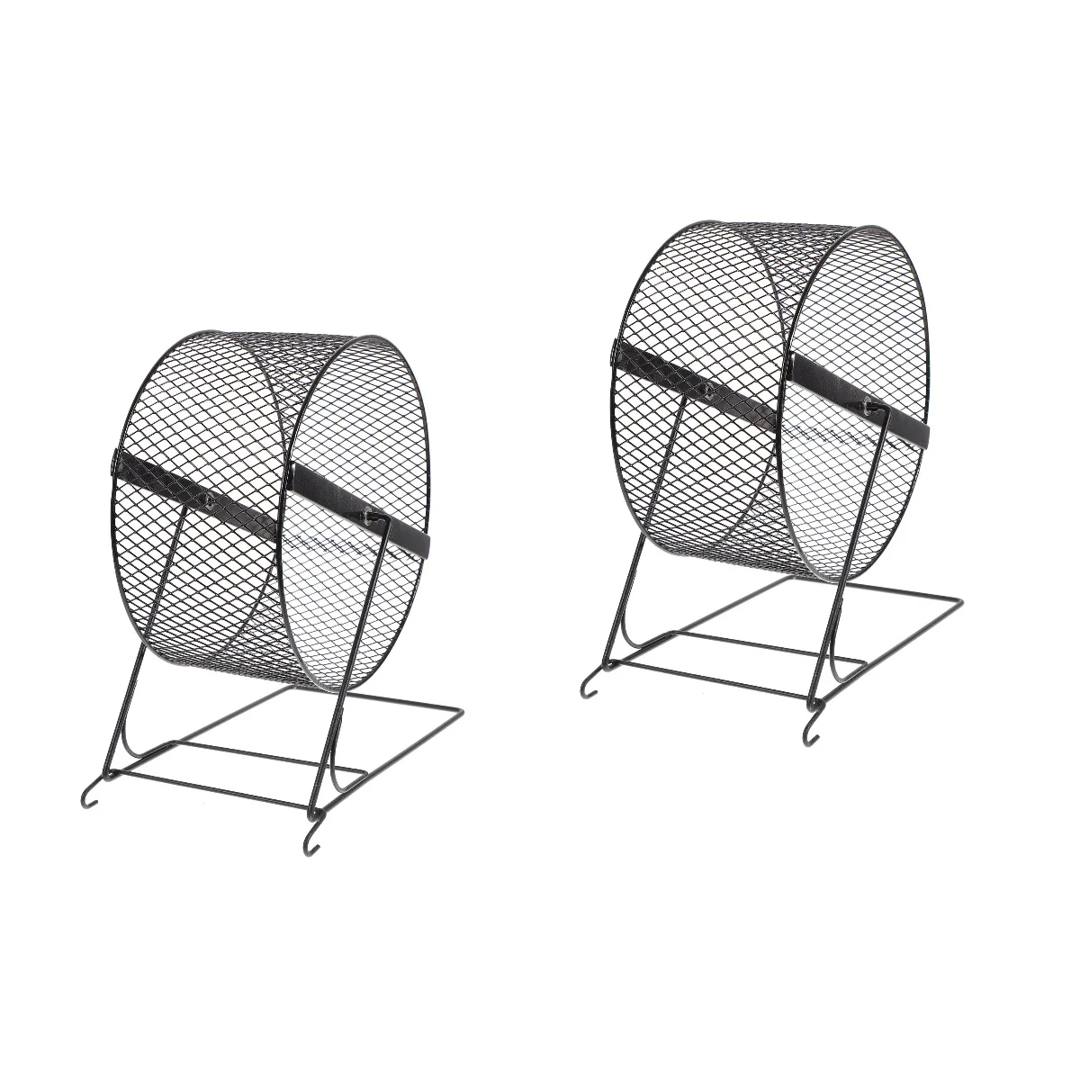 

2pcs Silent Hamster Exercise Wheels- Hamster Running Exercise Wheel- Wooden Toyss with Adjustable Stand for Hamsters