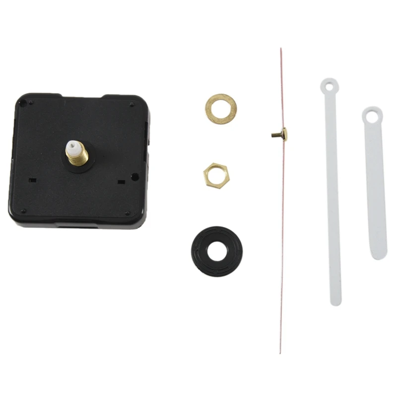 

10X Clock Movement Mechanism With White Hour Minute Red Second Hand DIY Tools Kit