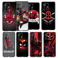 marvel avengers deadpool for xiaomi 11 11t 10t note 10 mi 9t ultra pro lite 5g funda silicone tpu black phone case cover capa
