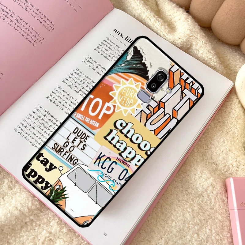 Чехол Surf Beachy Blue Summer Collage для Samsung Galaxy J7 J5 J3 2016 J1 A3 A5 2017 A6 A8 J4 J6 Plus A9 2018.