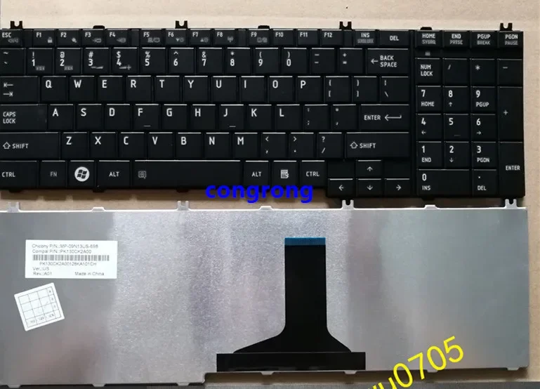 Клавиатура США для Toshiba Satellite L500 L500-00E L500-00V L500-00X L500-017 L505 L505-10J L505-11D L505D L505D-109 (art.: 3920cd93ad5ae) - 3920cd93ad5ae