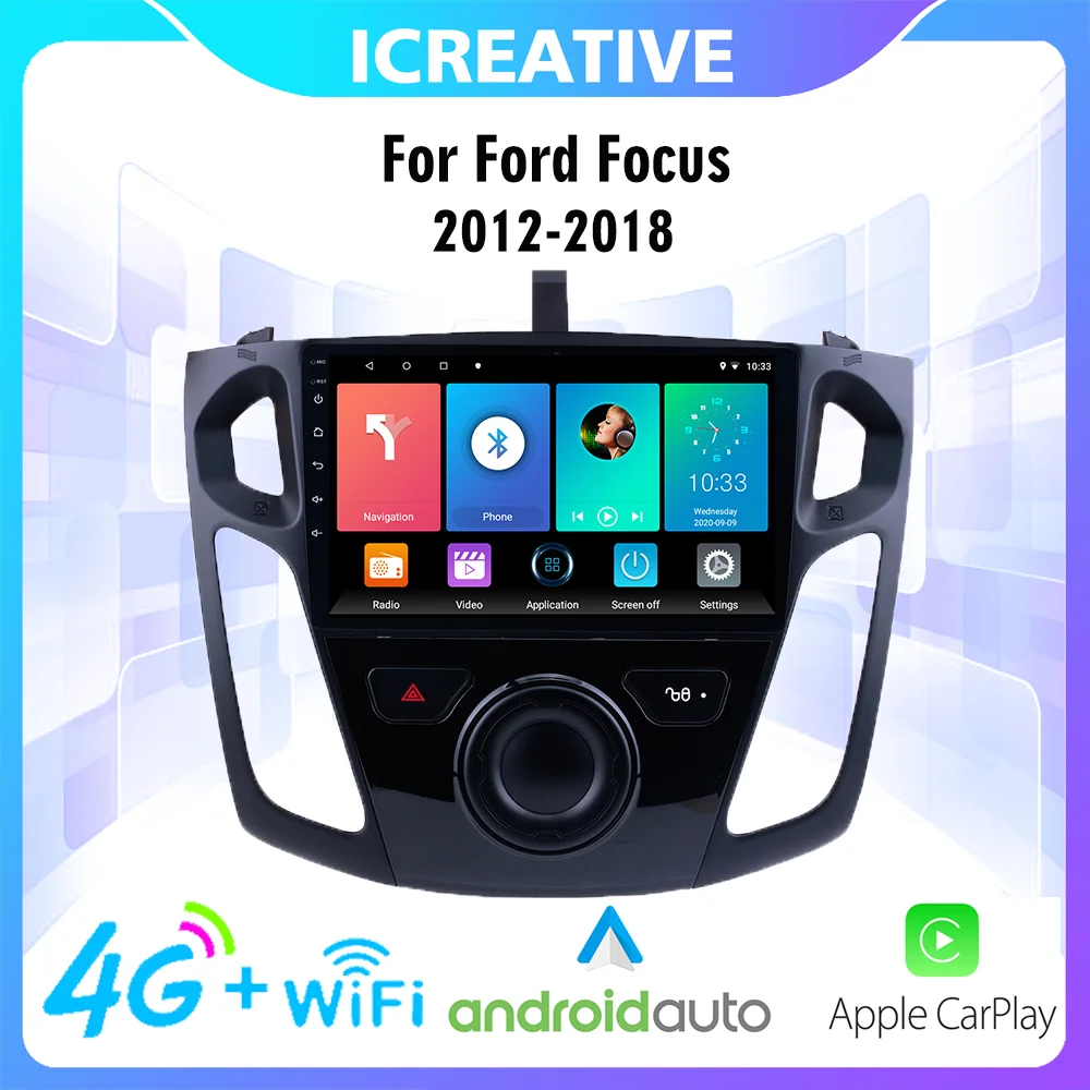 

2 Din Android Car Radio 4G WiFi Apple Carplay For Ford Focus 2012-2018 Auto Stereo GPS Navigation Multimedia Player Head Unit