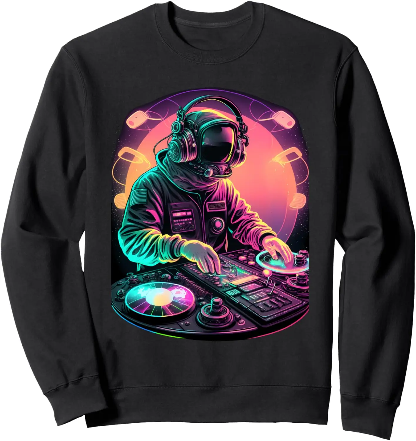 Астронавт DJ DJing in Space EDM крутая графическая Толстовка
